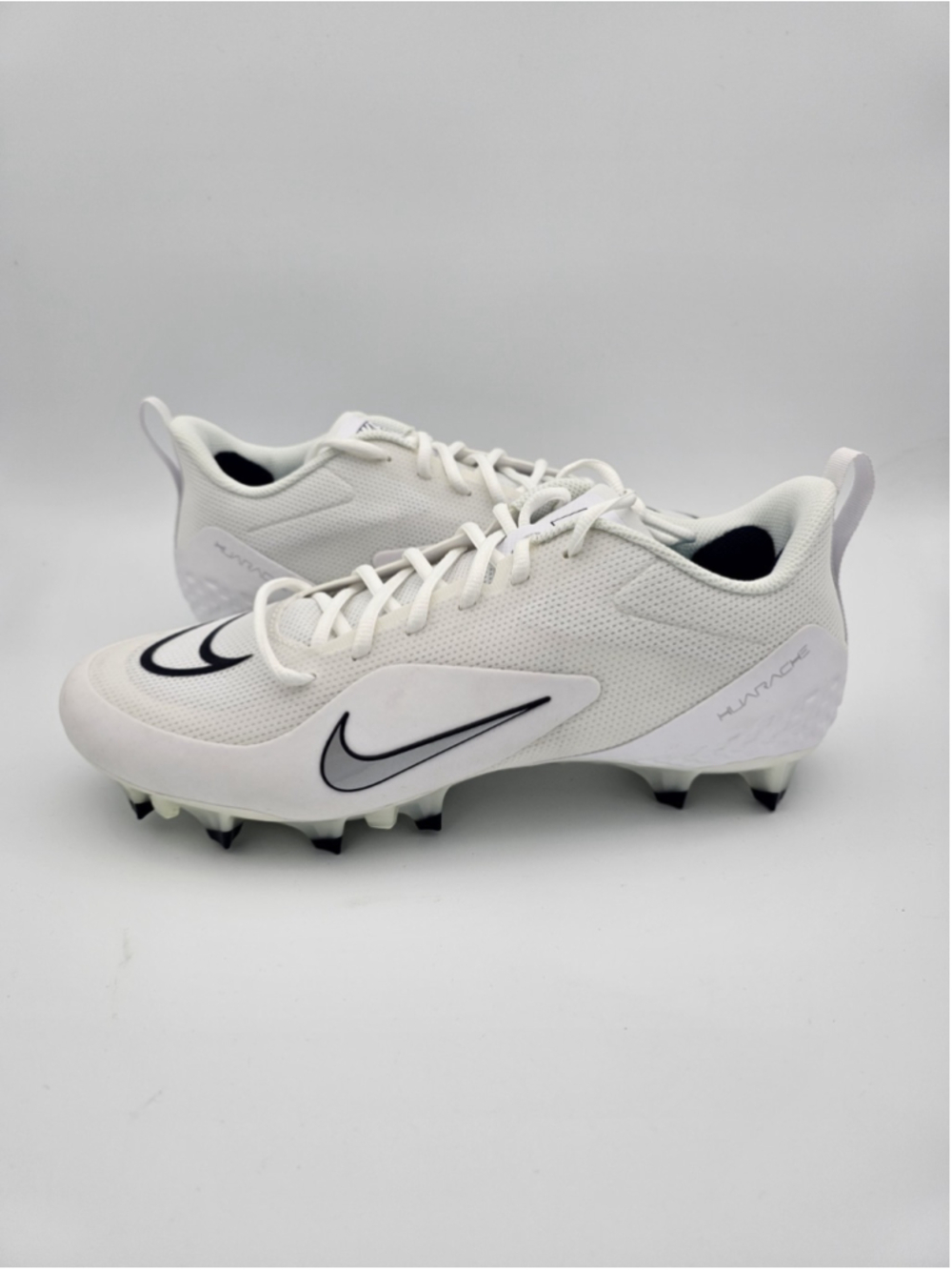 Nike Alpha Huarache 8 Pro LAX White Lacrosse Cleats CW4446-101 Men's Size 4.5